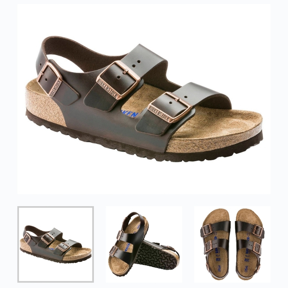 Birkenstock Black and Brown Sandals